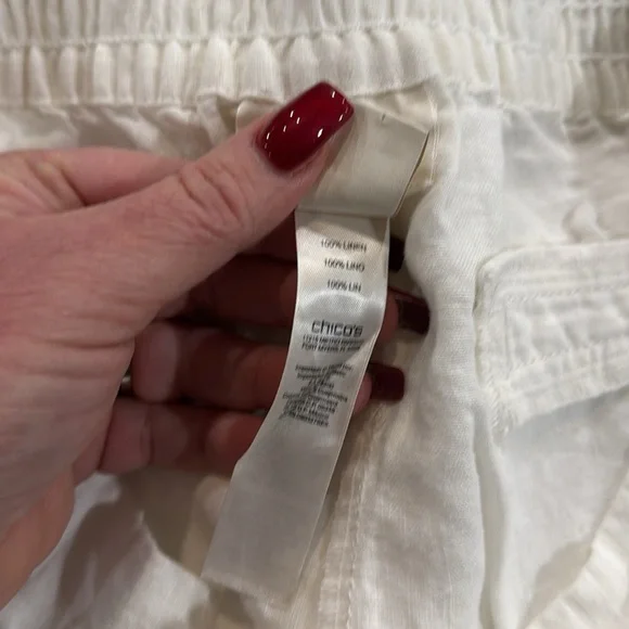 NWOT Chicos linen pants size 2 or chiccos size 12 - Picture 6 of 8